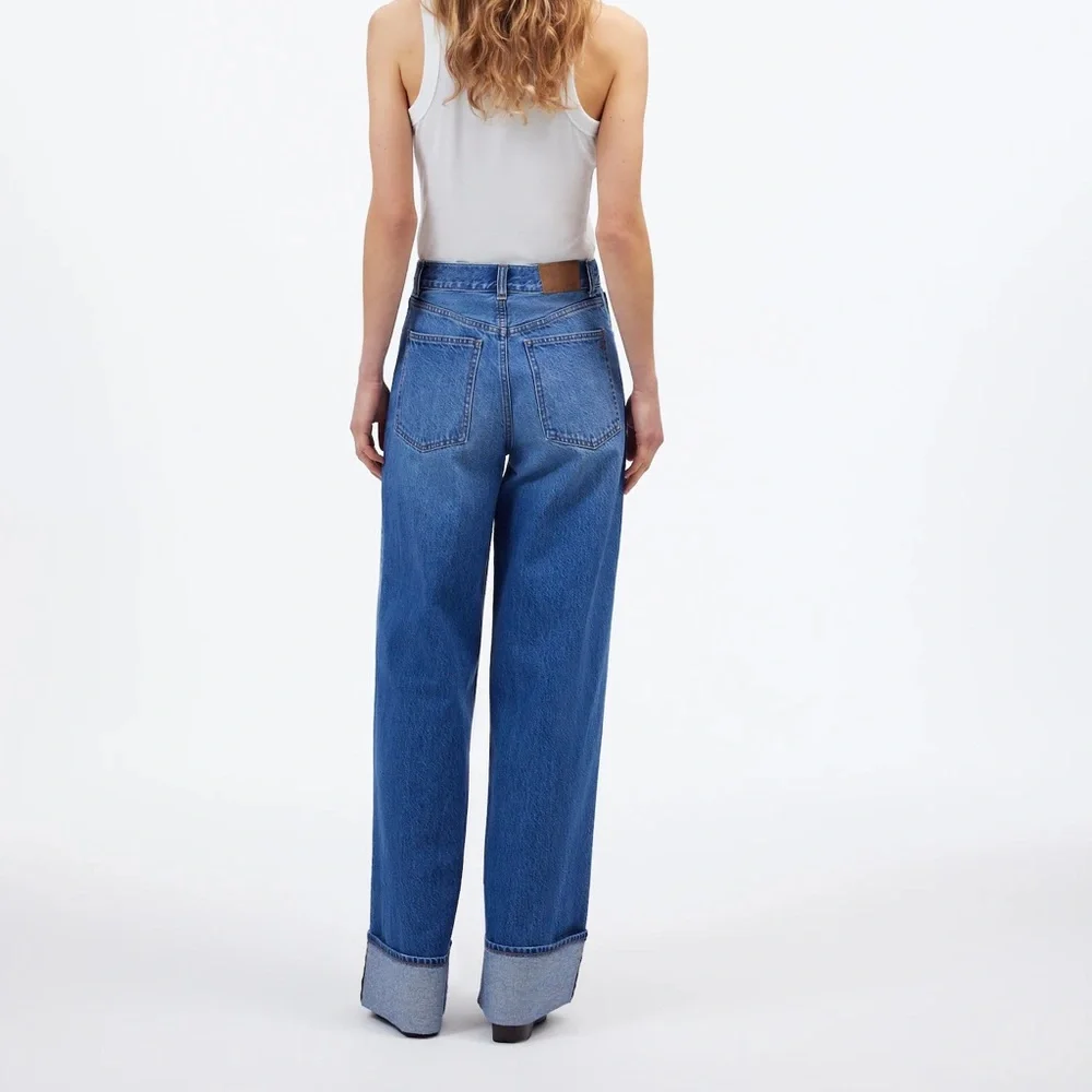 Madewell Super Wide Leg cuffed jeans size 25 - Picture 3 of 6